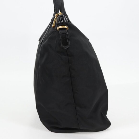 PRADA Tote Bag Nylon 2way Black Gold Auth - Picture 5 of 15